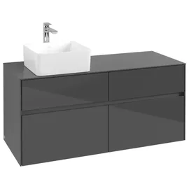 Villeroy & Boch Collaro Waschbeckenunterschrank 120 x 55 cm Glossy Grey