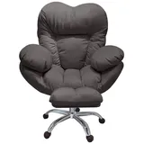 Relaxsessel mit Aufstehhilfe Gaming Rückenlehne Lazy Sofa Heimbüro Schreibtischstühle für Wohnzimmer, Gaming-Stühle bequeme Büro-Schreibtischstühle Sessel für Schlafzimmer (Farbe: Dunkelgrau m
