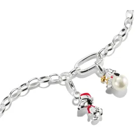 Thomas Sabo Snoopy Santa Edition Charm rot/schwarz/silber Silber