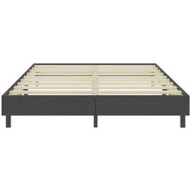 vidaXL Boxspringbett Dunkelgrau Stoff 180x200 cm