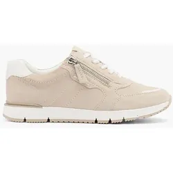 Leder Komfort Schnürer - Damen - beige