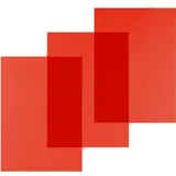 Pavo Einbanddeckel-Klarsichtfolie A4, PVC-Folie, 0.20 mm, 100-er Pack, Transparent/rot