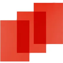 Pavo Einbanddeckel-Klarsichtfolie A4, PVC-Folie, 0.20 mm, 100-er Pack, Transparent/rot