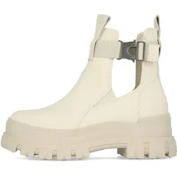 Buffalo Aspha Coa Bootie Flat Damen Vegan Nubuck Off White - Beige / EUR 40
