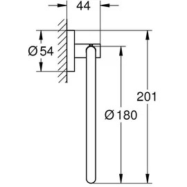 Grohe Essentials Handtuchring chrom