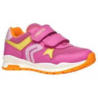 GEOX J Pavel Girl A Sneaker, Fuchsia/Orange, 24 EU