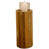 Dekoleidenschaft Windlichtsäule Rustikal Holz Braun