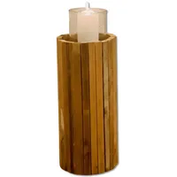 Dekoleidenschaft Windlichtsäule Rustikal Holz Braun