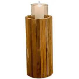 Dekoleidenschaft Windlichtsäule Rustikal Holz Braun