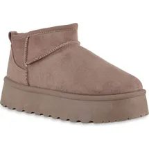VAN HILL Plateaustiefelette Damen Braun 38