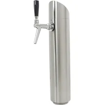 ich-zapfe Schanksäule, Modell „Tower“, mit Beleuchtung, poliert 1-leitig, - 114 mm Ø