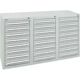 Stumpf Schubladenschrank Serie T-100/35-3, 24 Schubladen lichtgrau (24x100mm)