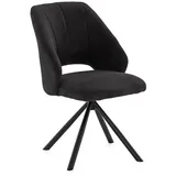 Polsterstuhl Esszimmerstuhl Stuhl Wohnzimmerstuhl Drehstuhl 1VPE Schwarz