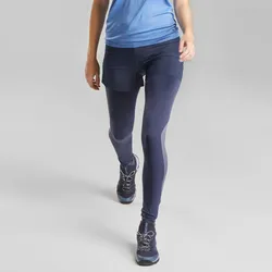 Leggings mit Shorts Speed Hiking Wandern FH900 ultraleicht Damen blau, blau, M