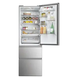 Haier HTW5618DNMG 3D 60 Serie 5 Kühl-Gefrierkombination (360 l, 1850 mm hoch, Inox)