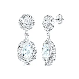 Elli Ohrringe 925 Sterling Silber Tropfen in Weiß | Gr.: onesize