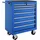 Tectake Werkzeugwagen Stahl 69 x 33 x 79 cm blau unbestückt