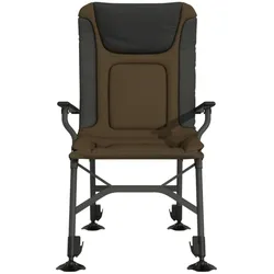 vidaXL Angelstuhl, Klappstuhl mit Verstellbaren Schlammbeinen Armlehnen, Klappbar Campingstuhl für Außenbereich, Karpfenstuhl, Taupe