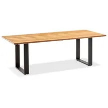 Niehoff Noah Profilkufe anthrazit - 220 x 95 cm Teak gebürstet