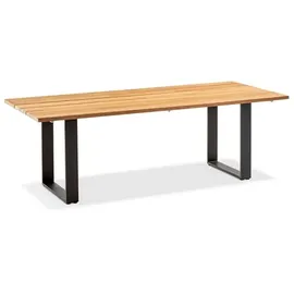 Niehoff Noah Profilkufe anthrazit - 220 x 95 cm Teak gebürstet