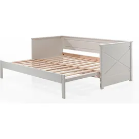 Vipack Spielbett Pino 90 x 200 cm Kiefer massiv grau lackiert