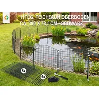 prestige home living outdoor Teichzaun Oberbogen 78 x 79 cm Metall/Anthrazit
