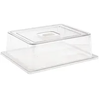 APS GN Abdeckhaube, passend für GN 1/2 Tabletts, 32,5 x 26,5 cm, H: 9,5 cm, glasklarer Kunststoff, nahezu unzerbrechlich, ohne Tablett, aus Polycarbonat