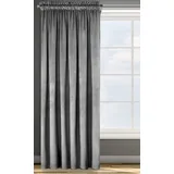 Eurofirany Design91 Samtvorhang Kräuselband Blickdichte Vorhänge Samt Velours 135x300 Samtvorhänge ROSA (Stahl)