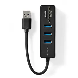 Nedis USB-Hub USB-A Stecker 3x USB A Buchse 5-Port Port(s) USB 3.2 Gen 1 Stromversorgung über USB 5 Gbps SD & MicroSD