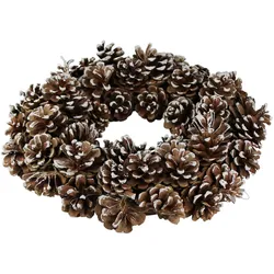Dekokranz AM DESIGN "Weihnachtsdeko", braun, H:8,00cm Ø:35,00cm, Zapfen, Dekokränze, aus Zapfen