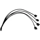 Alphacool Y-Kabel Y-Kabelsplitter aRGB 3-Pin auf 4X 3-Pin, 30cm