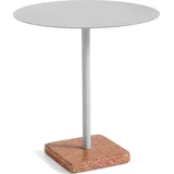 Hay Terrazzo Gartentisch Ø 70 x 74 cm grau/rot