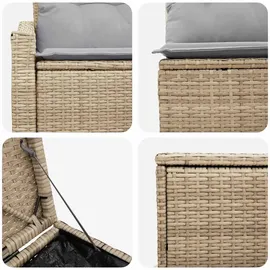 vidaXL Sofa Set 7-tlg. Beige/Grau