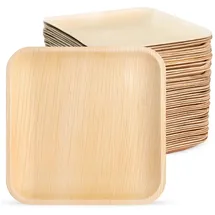 Wisefood Palmblatt Teller quadratisch 20 x 20 cm 25 St. Natur