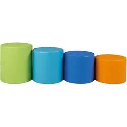 Spot Kinderhocker rund mit Stoff- oder Kunstlederbezug