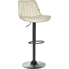 Beliani Barhocker Kunstleder beige 2er Set