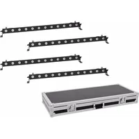 Eurolite Set 4x LED BAR-12 QCL RGBW Leiste + Case