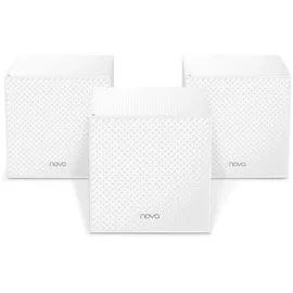 Tenda Nova MW12 Mesh WLAN System - AC2100 Tri-Band WLAN Mesh System - empfohlen für Häuser mit 3-4 Schlafzimmern - 9X Gigabit Port - Ersetzt Router & Repeater - APP Steuerung - 3er Pack