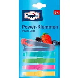 Toppits Verschlussclips Power-Klemmen mehrfarbig, 5 St.