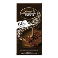Lindt LINDOR Dark 60 Prozent Pralinen Edelbitter Schokolade 100g
