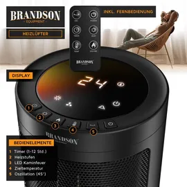 Brandson Heizlüfter 1800 W Schwarz