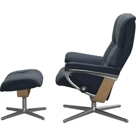Stressless Fußhocker Mayfair Leder 55 x 41 x 39 cm Blau