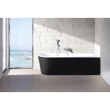 Ottofond Badewanne Modena Corner Schwarz-Weiß links 178 x 78 x 44 cm