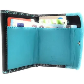 lemasi Mini Geldbörse Unisex schwarz/türkis