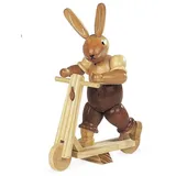 Müller Kleinkunst GmbH Seiffen Dekofigur Hase auf Roller 11cm von Müller Kleinkunst