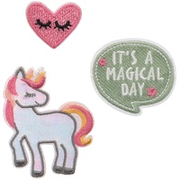 Lässig Textilsticker selbstklebend/Textile Woven Sticker Unicorn