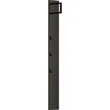 DIETER KNOLL Garderobenpaneel Anthrazit, Schwarz, Metall, Holzwerkstoff, 20x165x26 cm, Kleiderstange, Garderobe, Garderobenpaneele, Garderobenpaneele