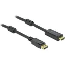 DeLock Aktives DisplayPort zu HDMI Kabel 4K 60 Hz 3 m Schwarz