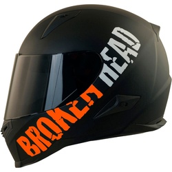 Broken Head BeProud Orange Motorradhelm (XS, S) + Schwarzes Visier