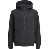 JACK & JONES Jungen Jjebasic Softshell Hood Sn Jnr, Schwarz, 164 EU